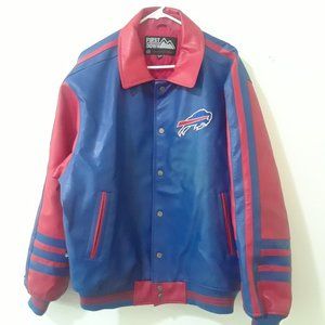 First Down Vintage Buffalo Bills Leather Style Jacket